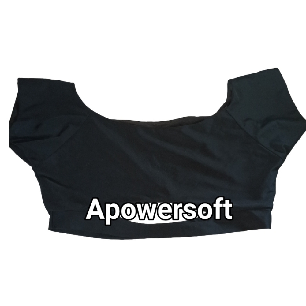 Black Stretch Cut-Out Cropped Dance Top